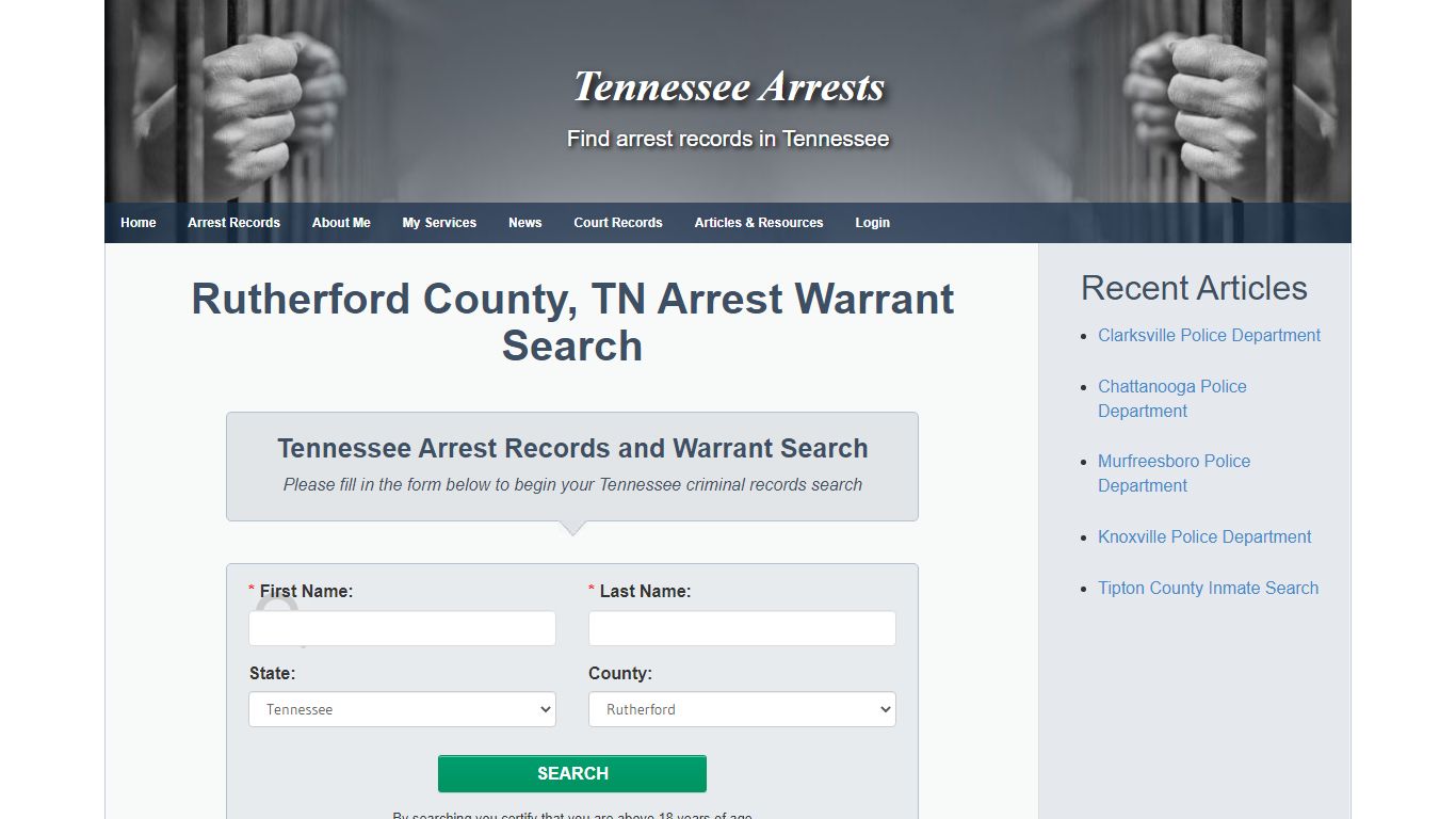 Rutherford County, TN Arrest Warrant Search - Tennessee Arrests